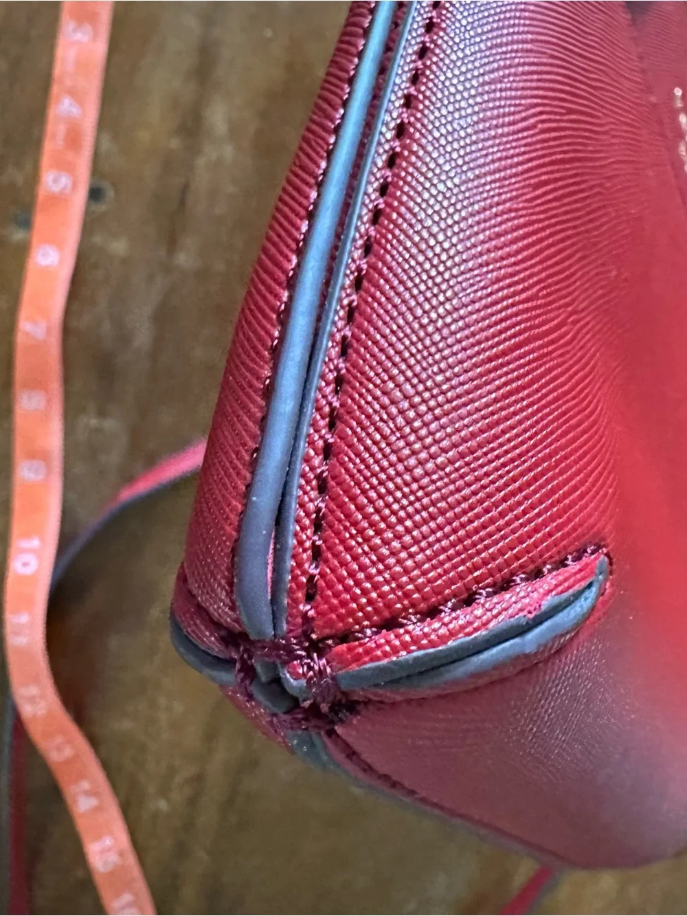 kate spade Rust Red Leather Crossbody with Front Zip Pocket Leather